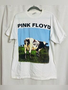 Vintage 1996 Pink Floyd Atom Heart Mother T Shirt L Delta Pro Double Sided Band